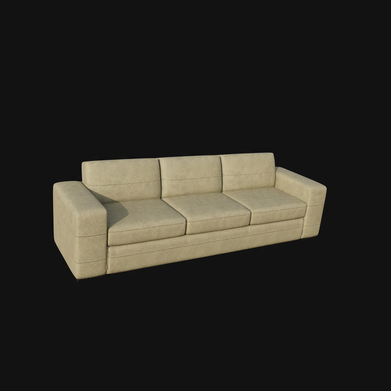 Sofa Color Pattern 3d 3d model three seater beige sofa seam pattern by artswikipedia on ...