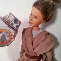 BB-8 Rey custom barbie doll