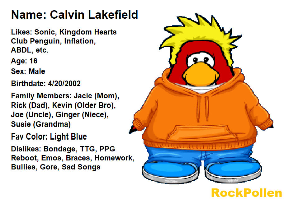Club Penguin OC: Calvin Lakefield by RockPollen on DeviantArt