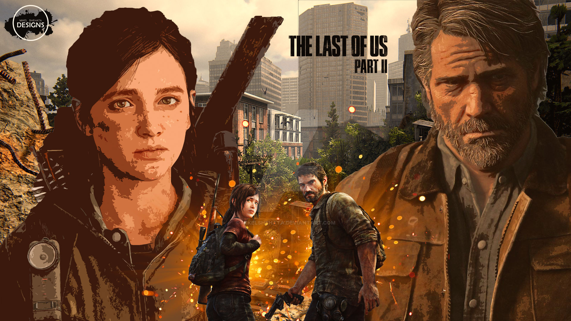 The Last of us 2 - Joel and Ellie Wallpaper by mikelshehata on DeviantArt