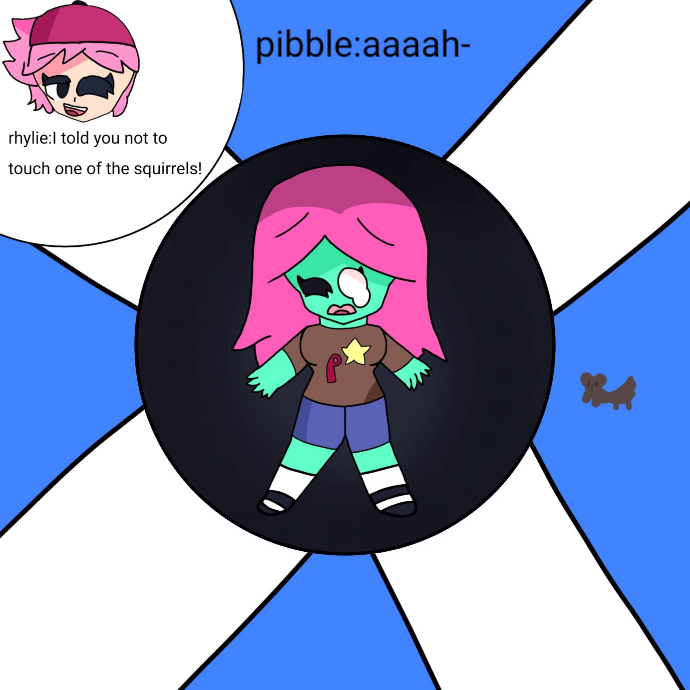 Pibble Hell Pibble falls down in the chute by lizzieq6061thegamer on DeviantArt