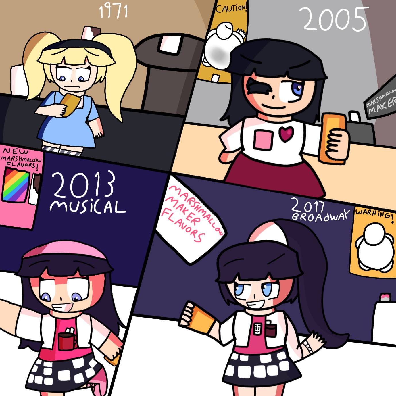 Susie marsh in every catcf styles by lizzieq6061thegamer on DeviantArt