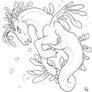 Free Seahorse Lineart