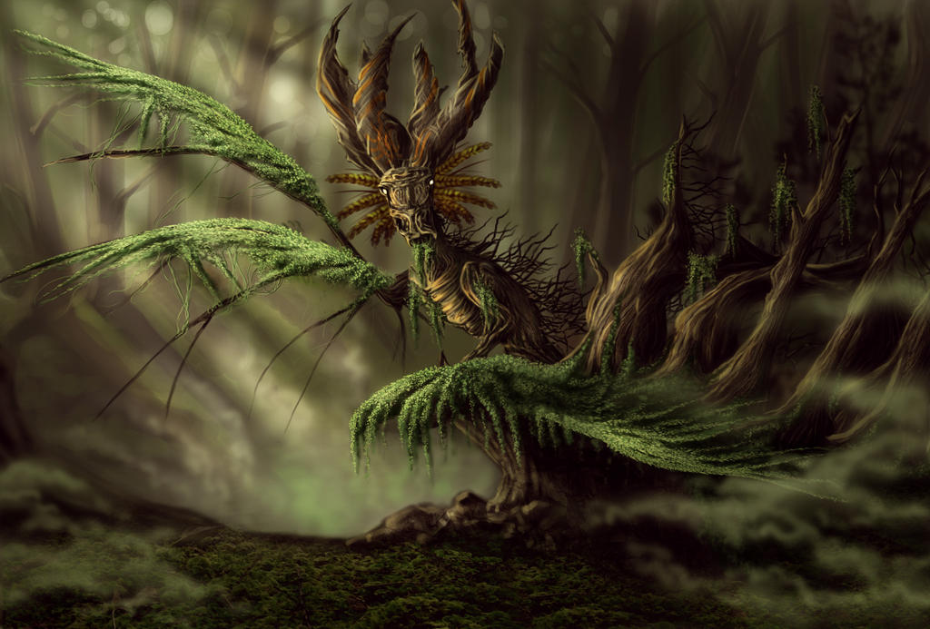 Moss Dragon by bonbon3272 on DeviantArt