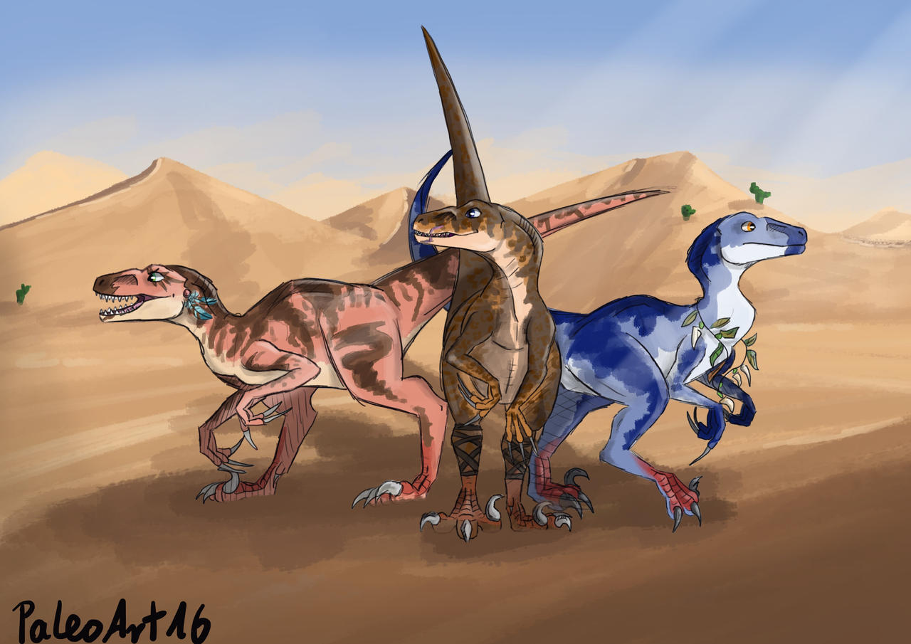 2 Raptor Friends A pack of raptors by PaleoArt16 on DeviantArt