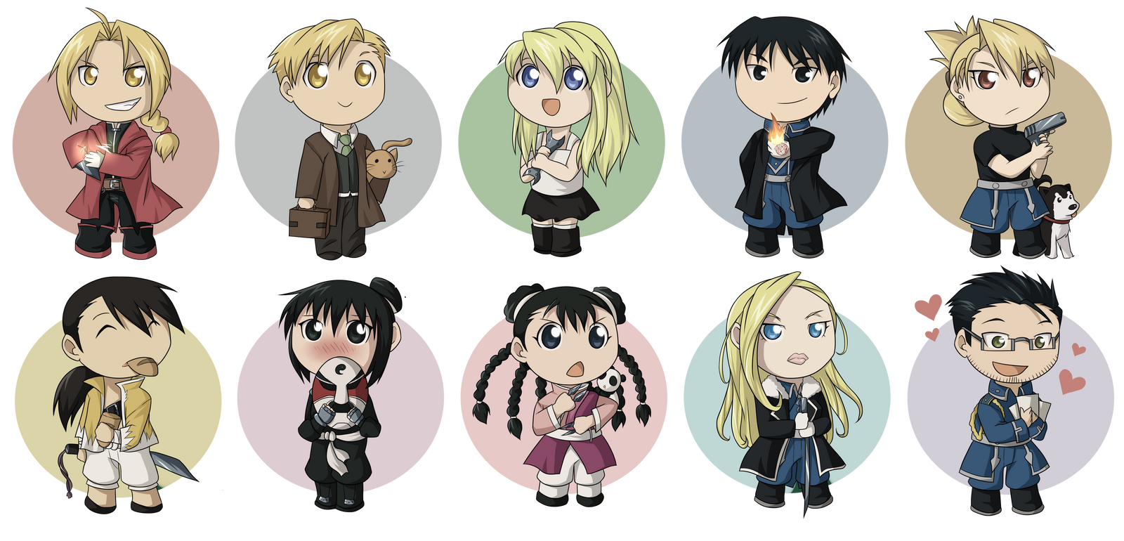 Fullmetal Alchemist Chibi Set by kasuria on DeviantArt