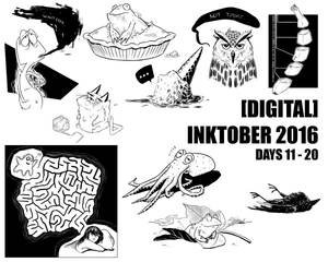 Inktober 2016 Collection: Days 11-20