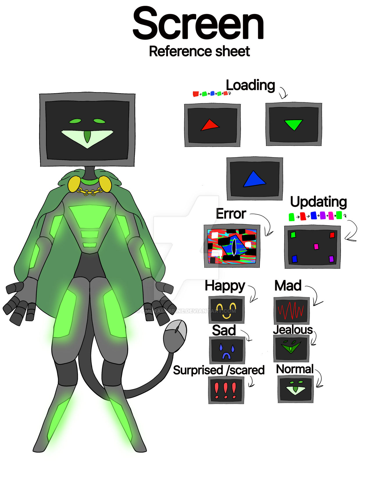 Screen- Computer Oc by Emeraldbrine on DeviantArt
