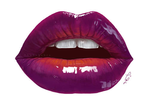 Sexy lips digital painting