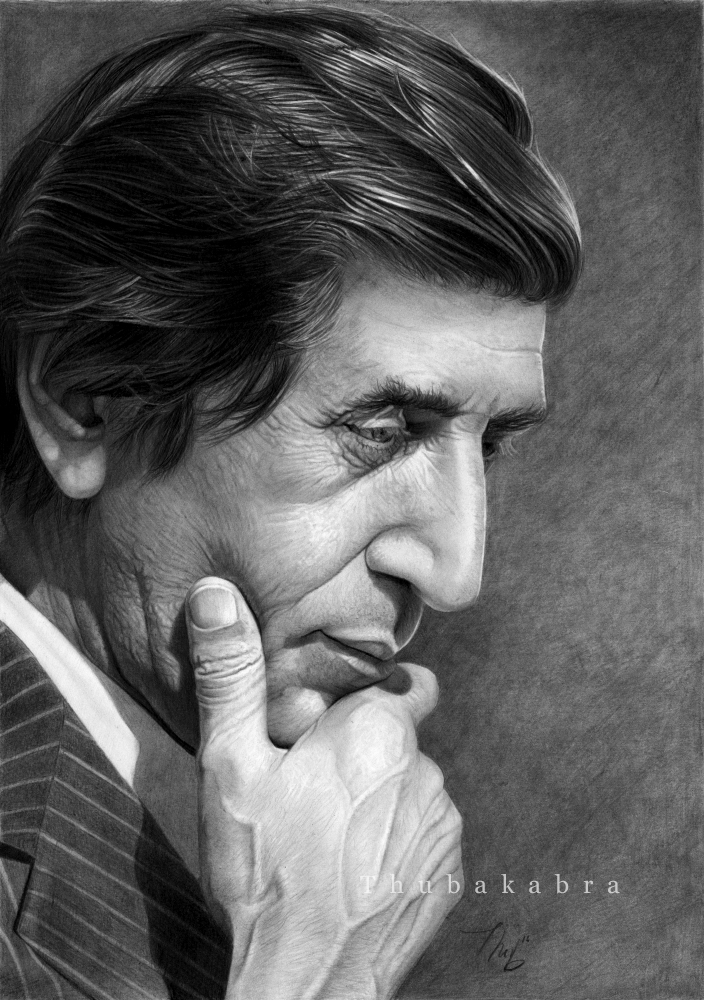 Bahram photorealistic pencil portrait by Thubakabra