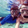 Underwater - photorealistic digital painting