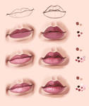 Lips practice in krita and steps