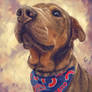 Doggie with Bandana - Custom Dog Portrait