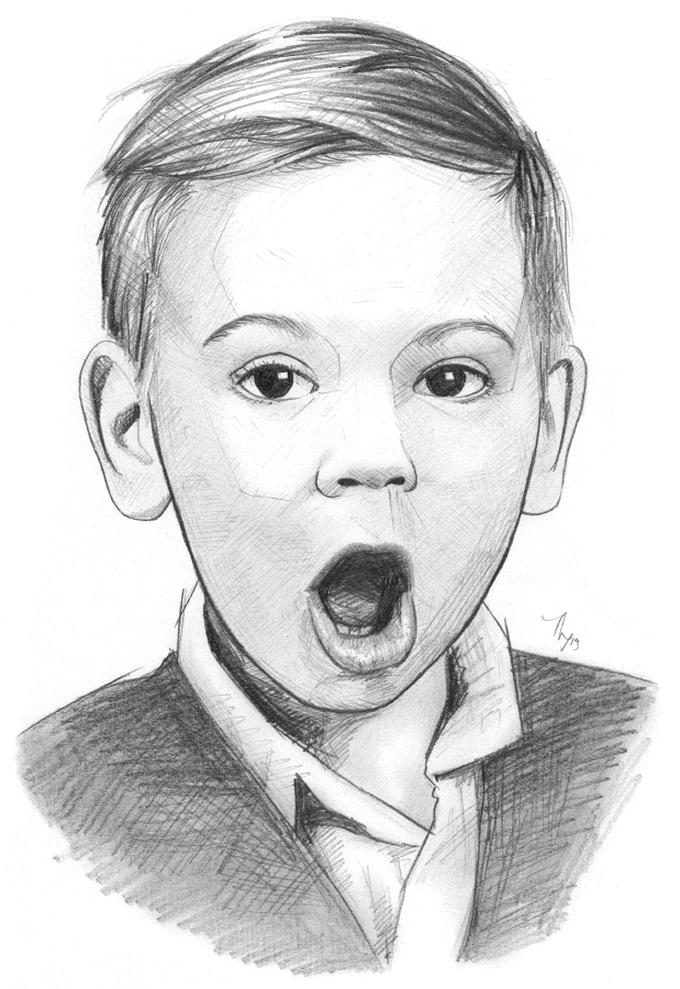Surprised Kid - Pencil Sketch by Thubakabra on DeviantArt