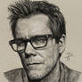 Kevin Bacon Portrait Sepia Art