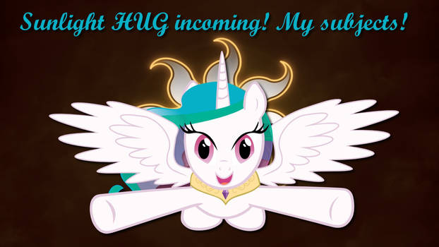 Wallpaper Celestia Sunlight HUG incoming!