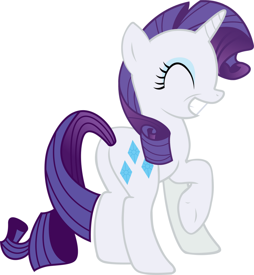 Vector Rarity smiling happily