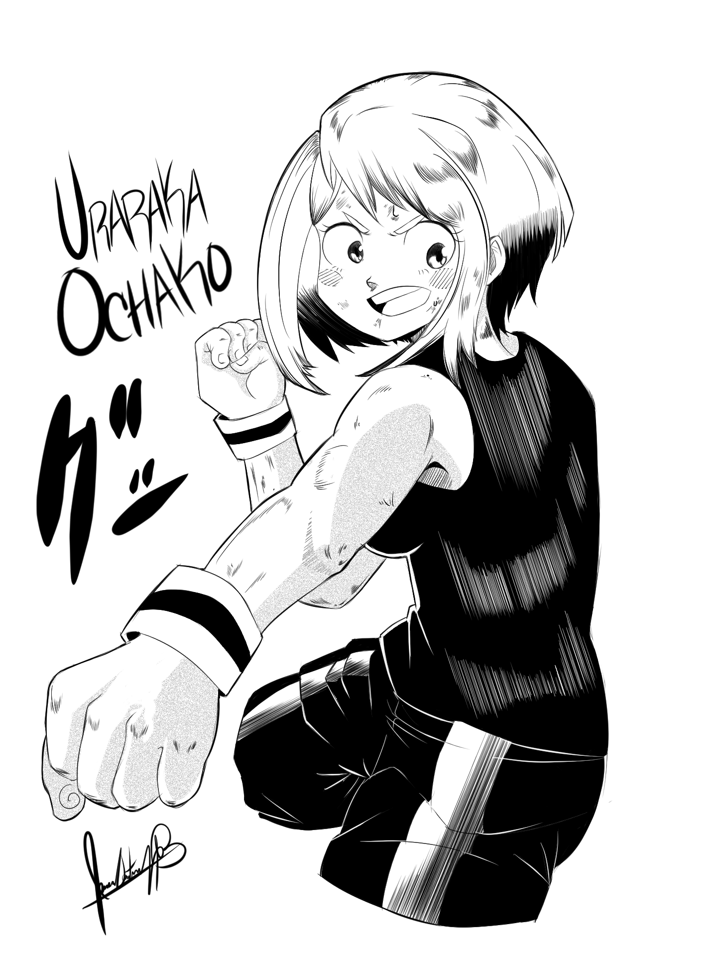 Uraraka Ochako - Fanart Manga Style