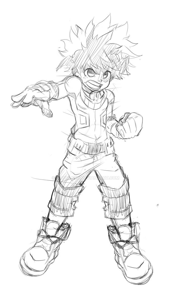 Deku My Hero Academia Coloring Pictures - Hd Football
