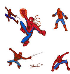 Jon sketches Spider-Man: Suits 'n Poses