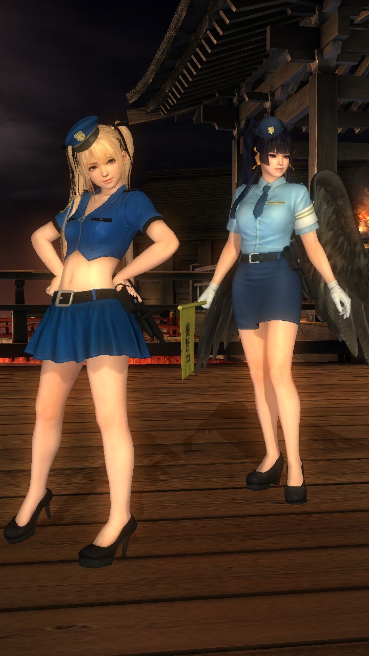 Marie Rose and Nyotengu - Police Uniform 02