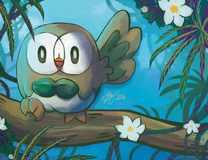 Pokemon Sun and Moon Starter: Rowlet