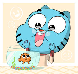 Gumball And Darwin Anime Ver By Syoa Kun-d8m1xs8 by UsBean on DeviantArt