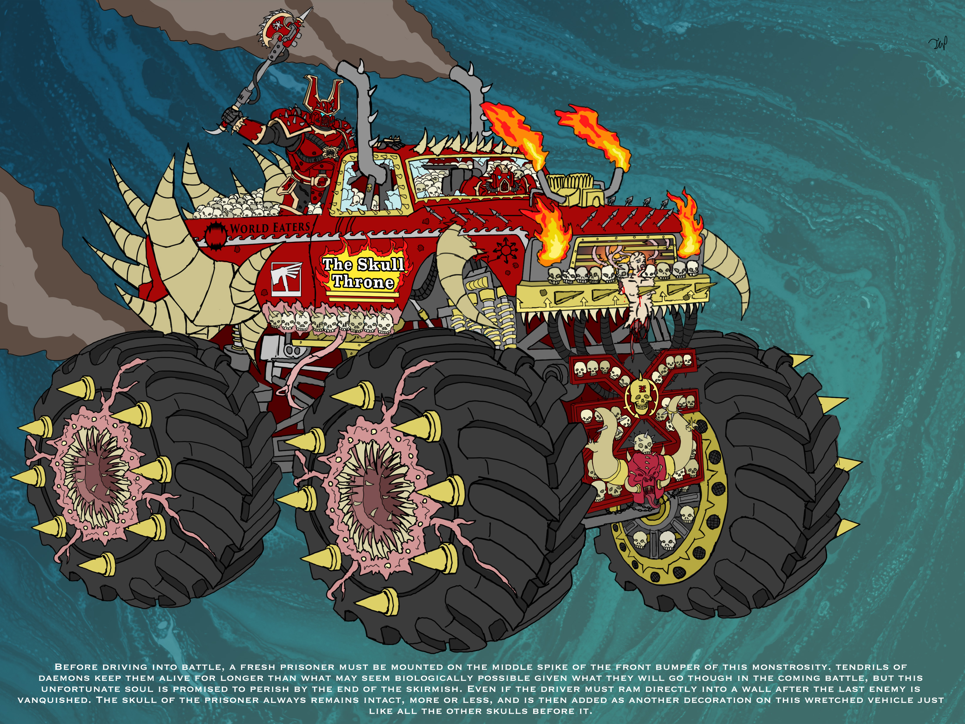 Monster Truck of Khorne (commission) by Jchrispole on DeviantArt