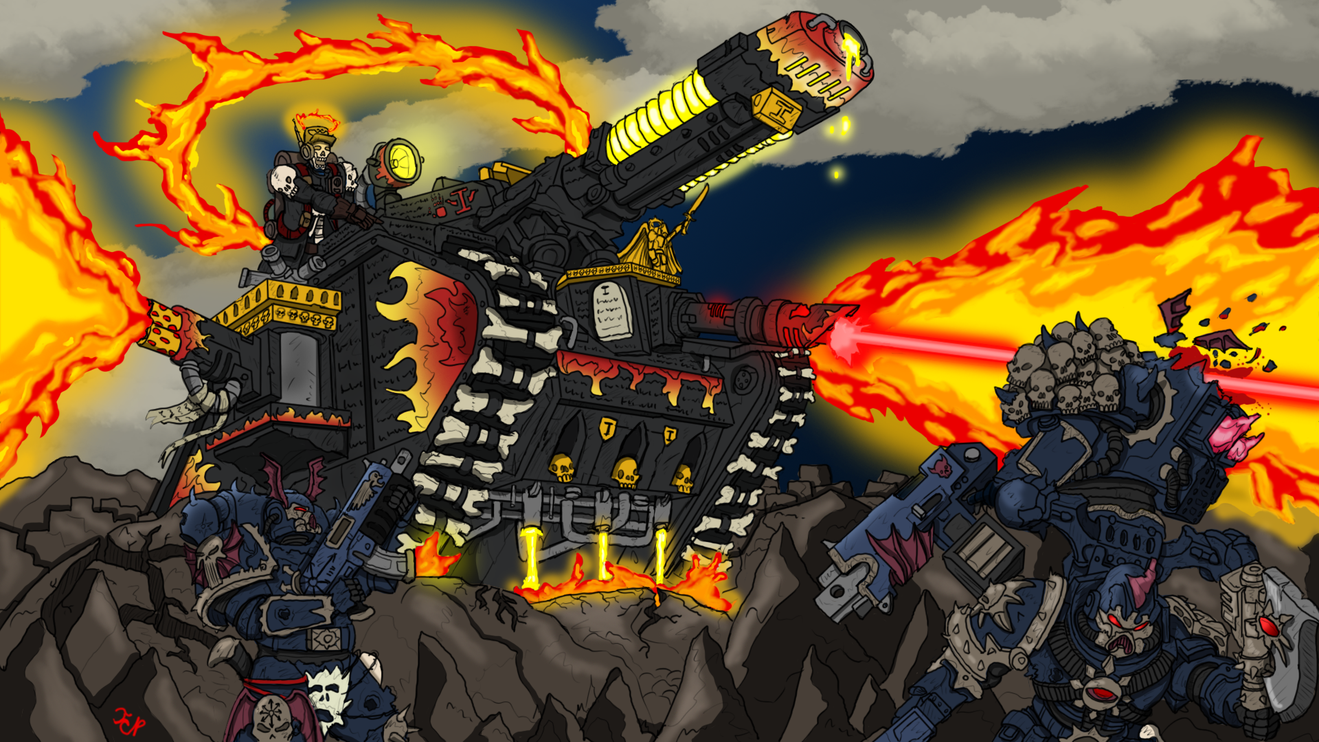 Leman Russ Rune Leman Russ of the Damned (Commission) by Jchrispole on DeviantArt