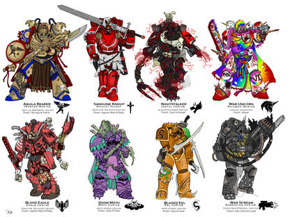 Primarchs AU chapters (Commission)