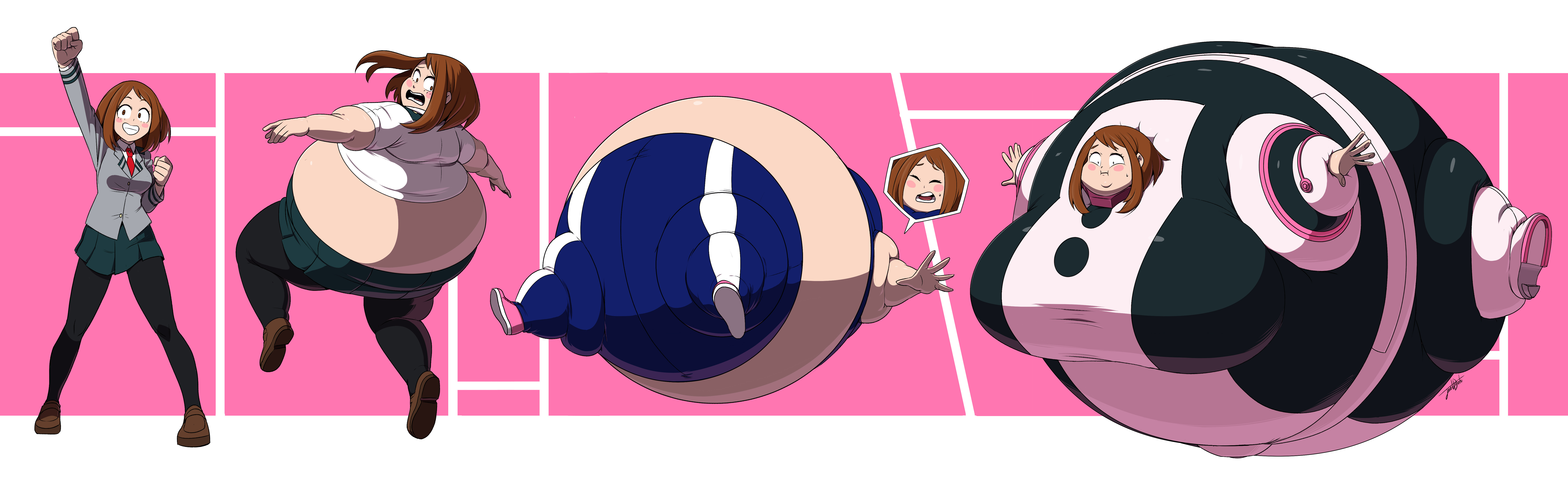 Body Inflation Mha OCHAKO URARAKA BODY INFLATION by LPERDGA on DeviantArt