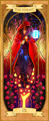 Pandora Hearts Tarot - The Hermit(Leo Baskerville)