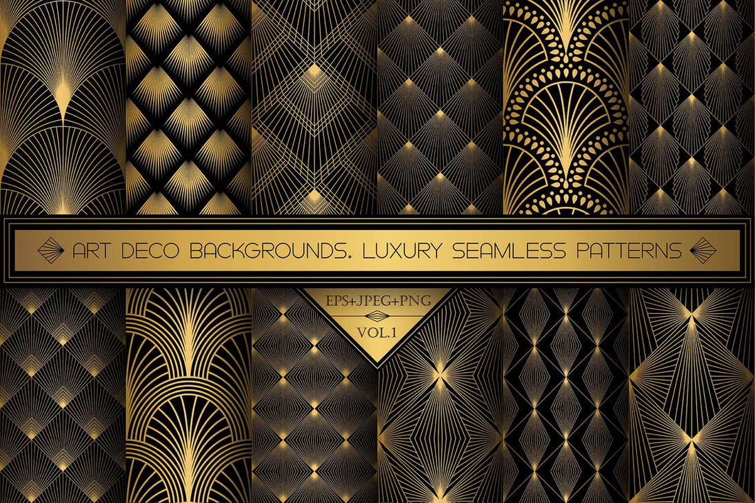 Deco Simcris Art Deco Patterns Vol.1 by itehodetoas on DeviantArt