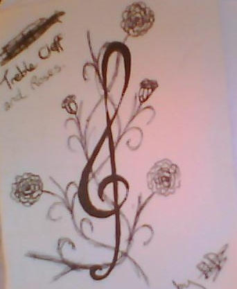 Clef Notes With Roses Treble Clef With Roses by Kitty-Storm on DeviantArt
