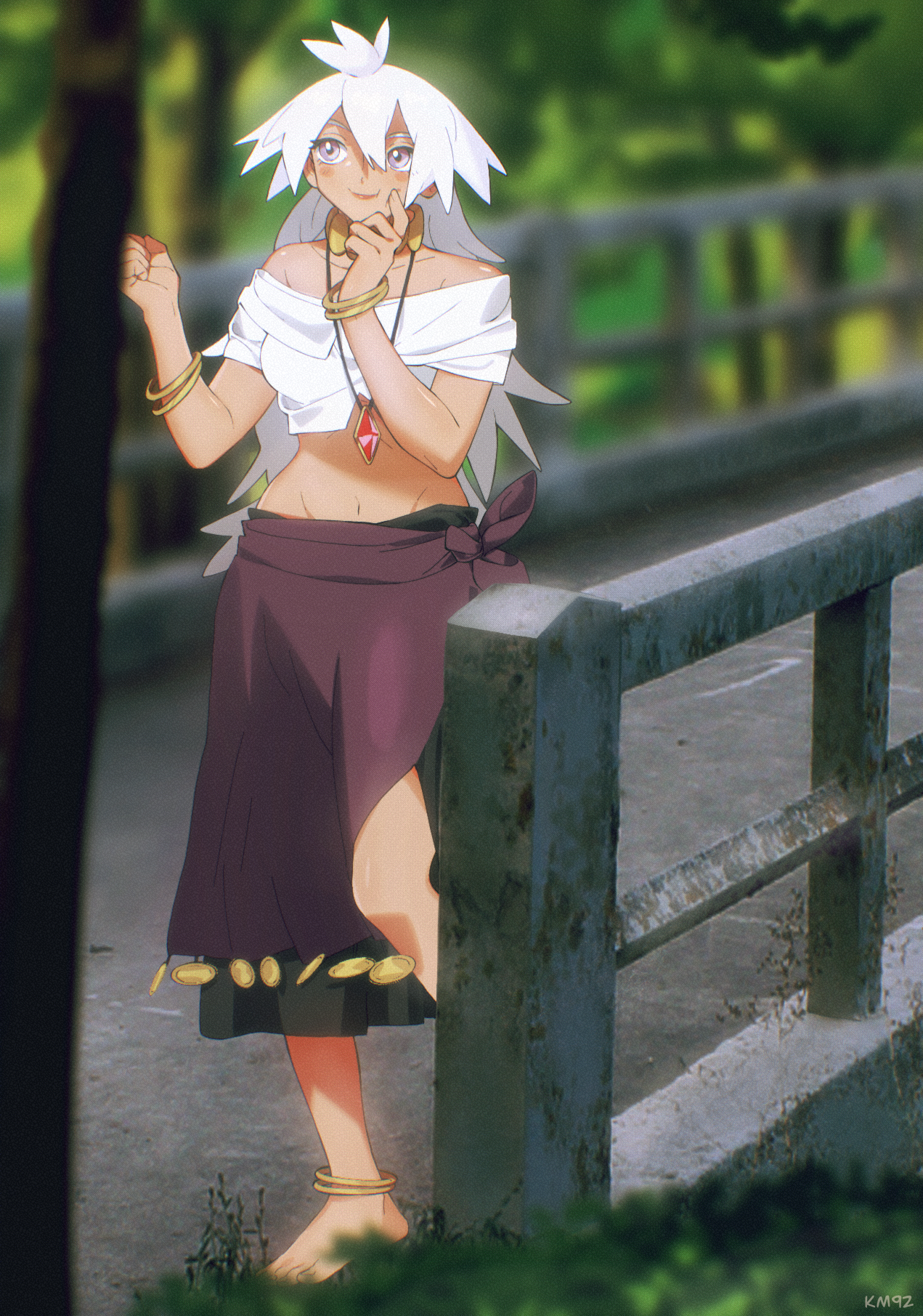 Aria Thinking On A Bridge