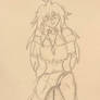 Aria Sitting Crosslegged Sketch