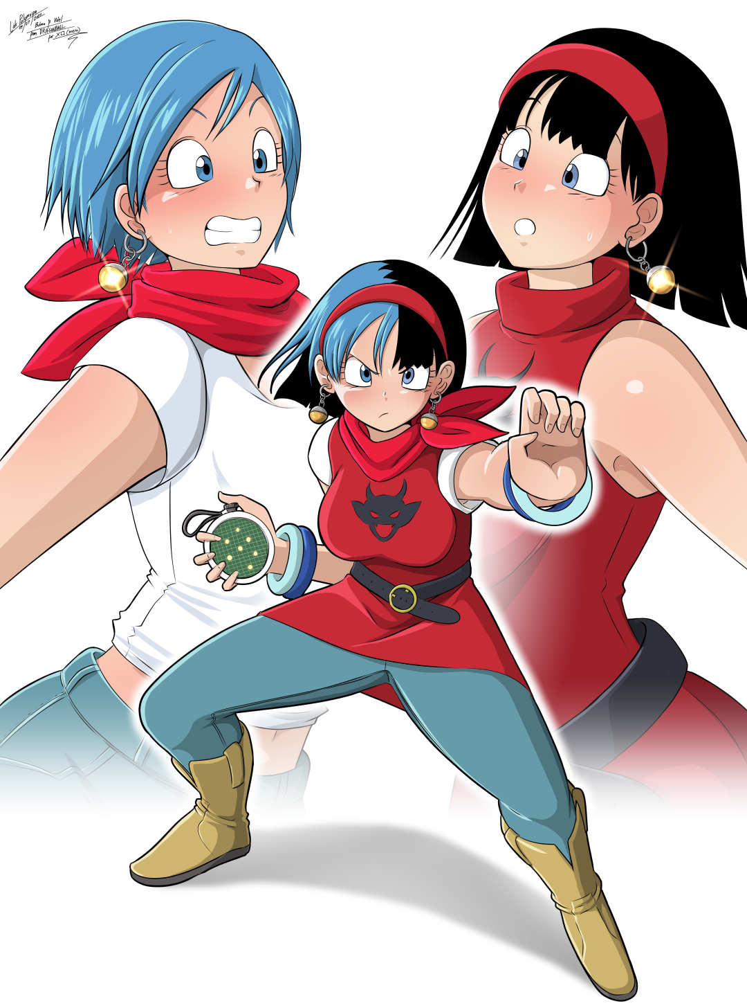 Potara Fusing Bulma and Videl Potara Fusion Final by fsajdsajw922 on DeviantArt