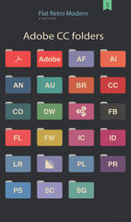 Flat Retro Modern Folders Adobe cc
