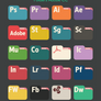 Flat Adobe cc Folders 2016