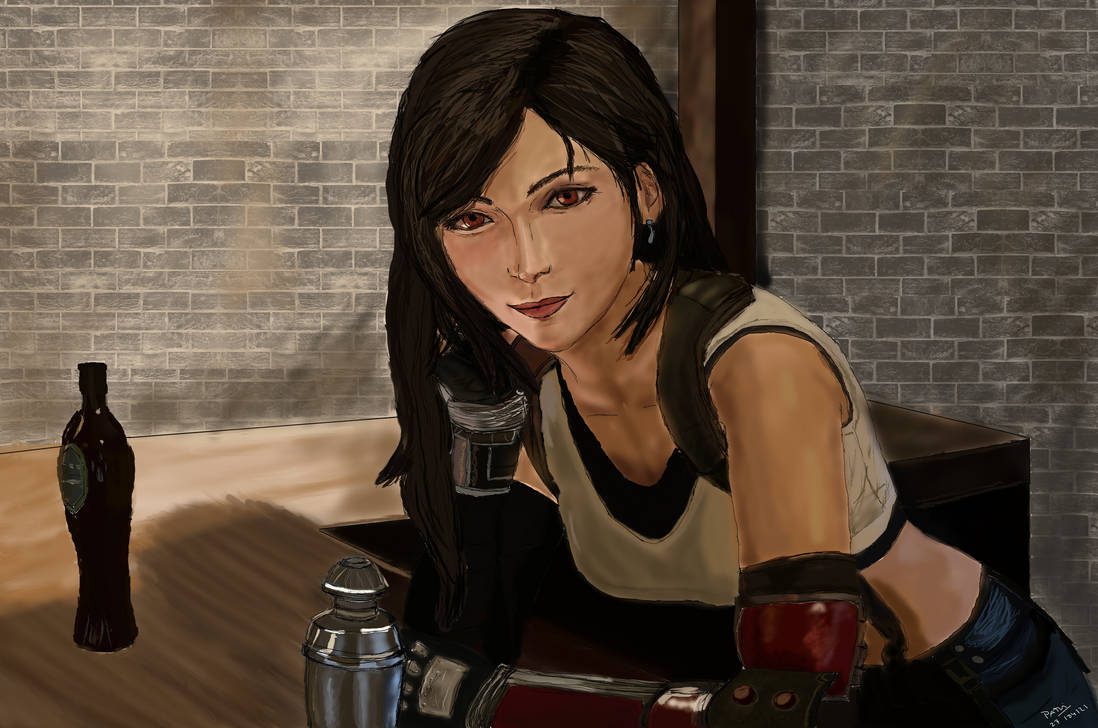 Tifa at 7th heaven by aerynjohn on DeviantArt