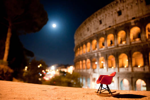 Miniature chair and Coliseum