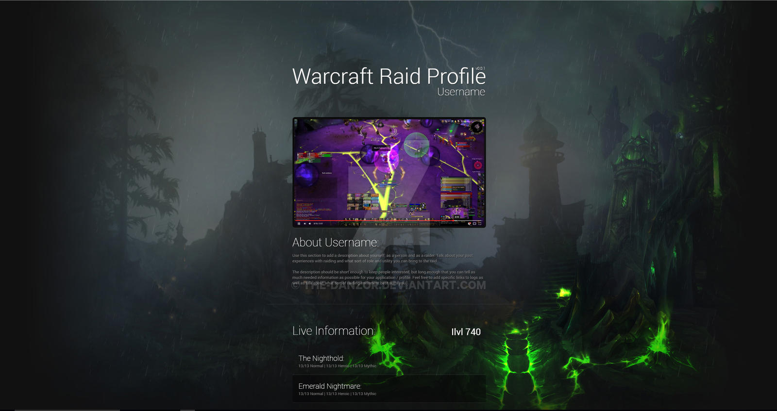 GITHUB: Animated Warcraft UI Design