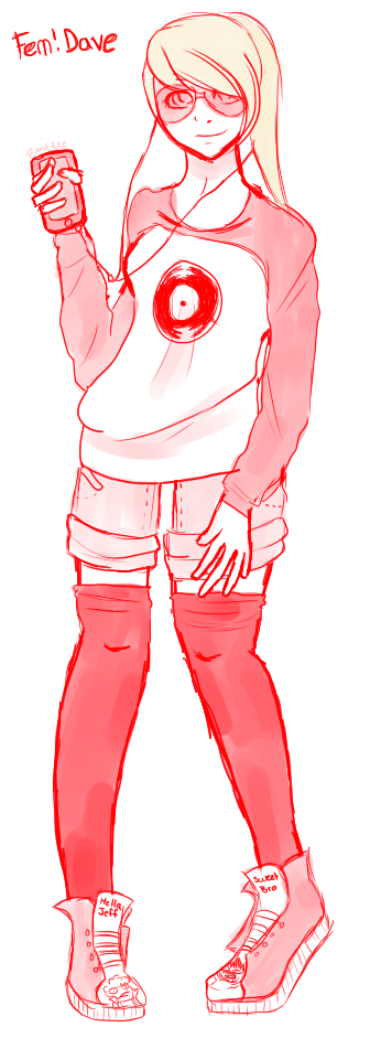 Rule 63 Dave  Homestuck, Striders, Genderbend