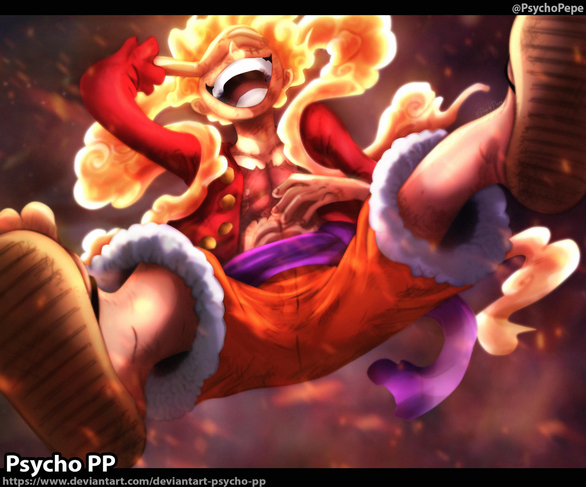 Luffy Gear 5 - One Piece 1044 by KagawariDraws