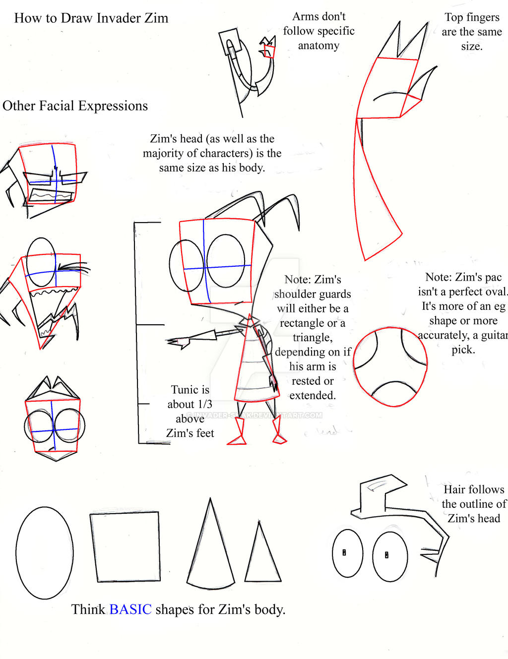 How To Draw Invader Zim By Invader-Shak On Deviantart