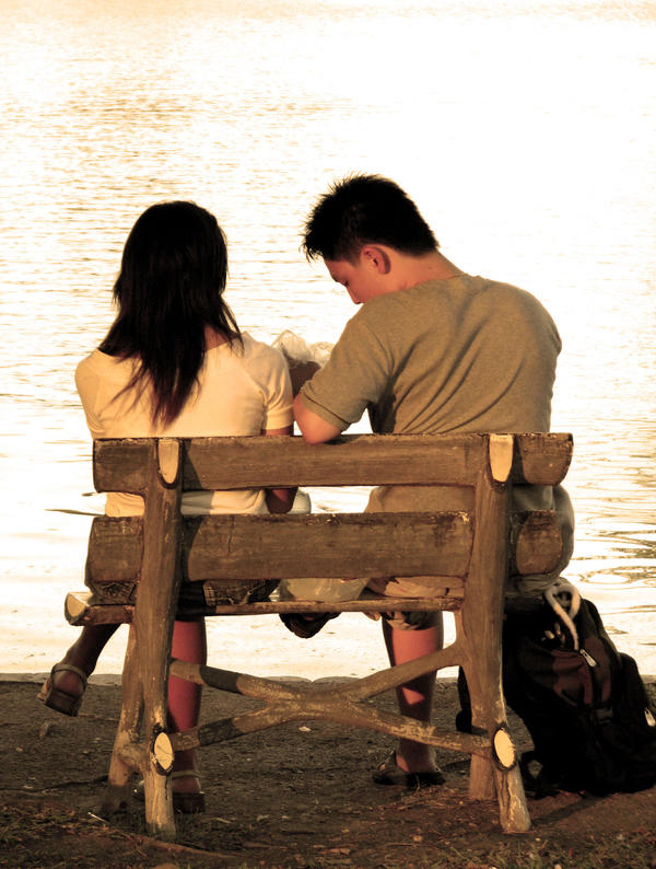 Couple by the sunset