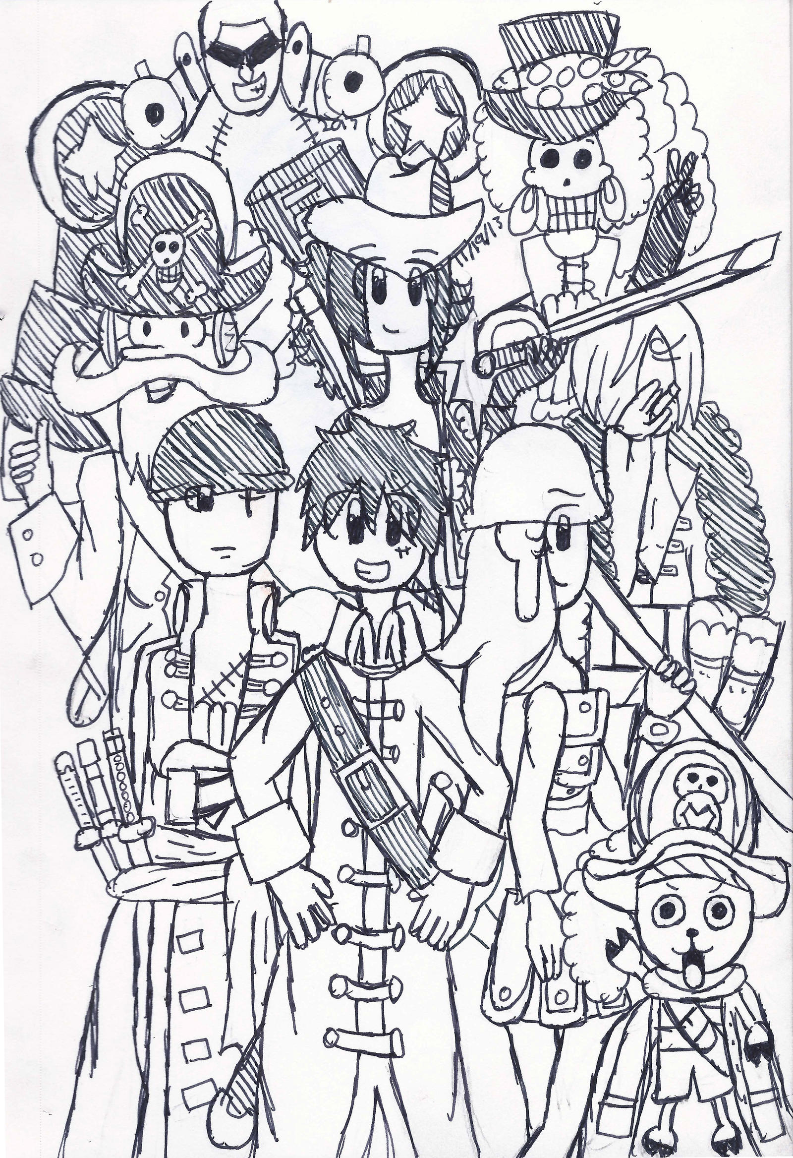 One Piece Film Z Group Inked