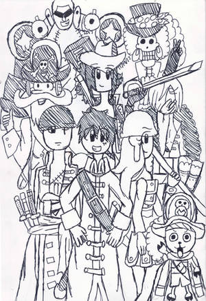 One Piece Film Z Group Inked by Link-Pikachu