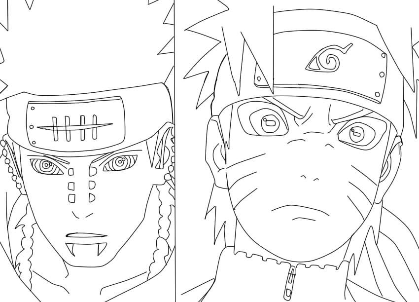naruto vs pain artline by Hisanna27 on DeviantArt