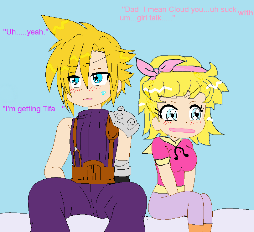 Cloud and his future daughter